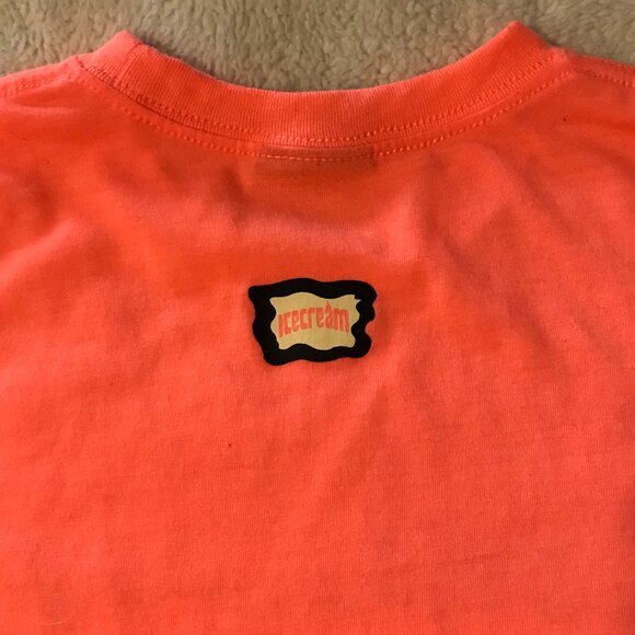 Billionaire Boys Club Ice Cream Bright Orange Spider Webs T Size S Like New! - Picture 5 of 8